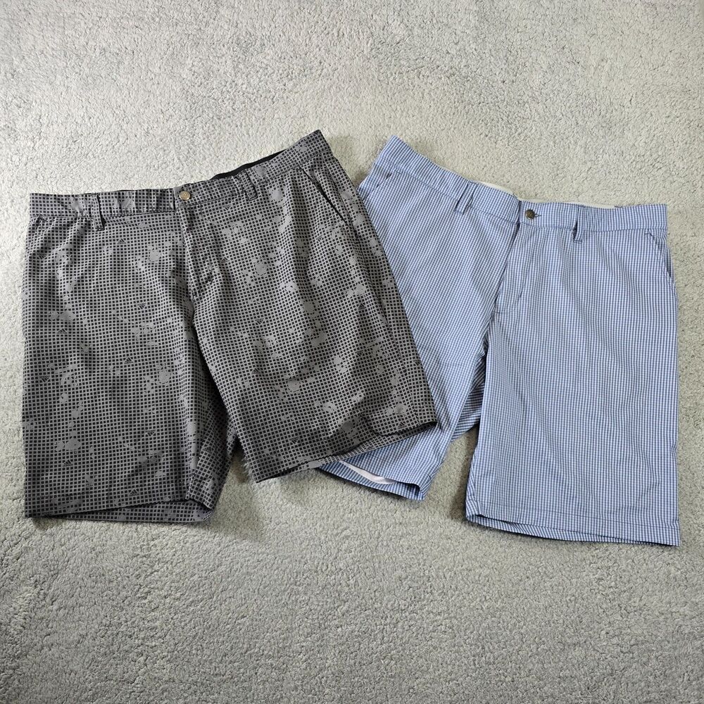 ADIDAS ALL OVER PRINT SHORTS GOLF‎ SZ 38 12" INSEAM ADVISORY & ULTIMATE 365